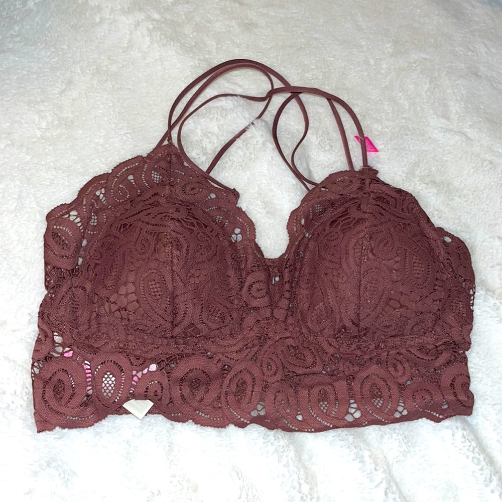 NWT VS by pink mauve bralette size large